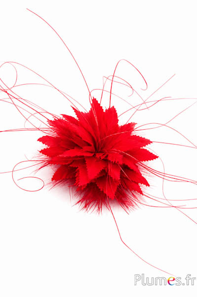 Pluim gans - Ø 15 cm - rood